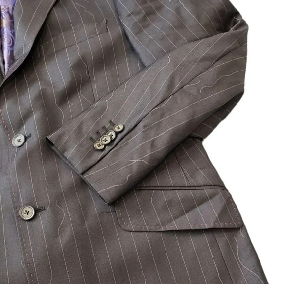 Ted Baker Brown Velour Collar Italian Blazer 40R - Picture 2 of 5